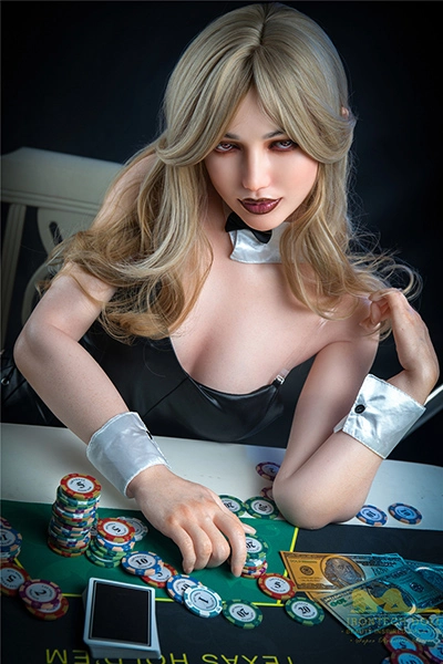 168cm C-cup Silicone Pussy And Ass Golden-haired Sex Doll Celine