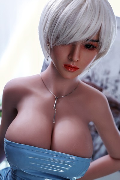 161cm White Hair Beauty Rounded TPE Sex Doll