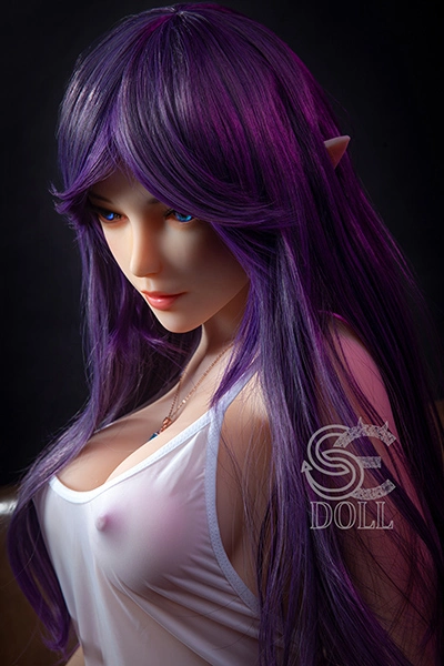 Purple hair sex doll