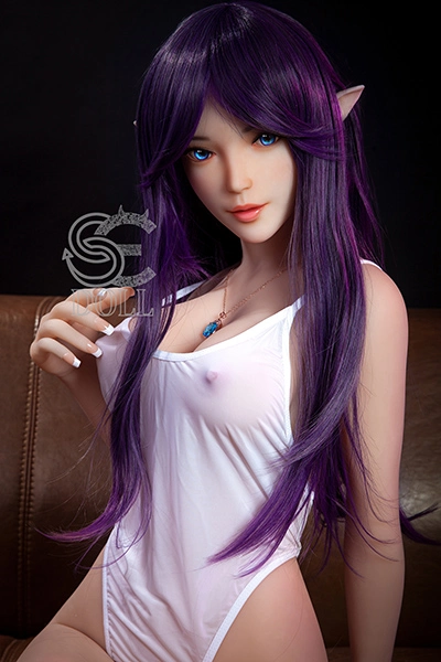 Purple hair sex doll