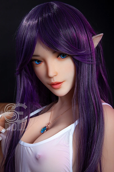 Purple hair sex doll