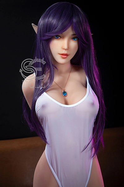 Purple hair sex doll