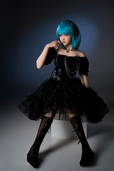 Blue hair pure sex doll