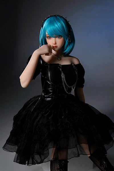 Blue hair pure sex doll
