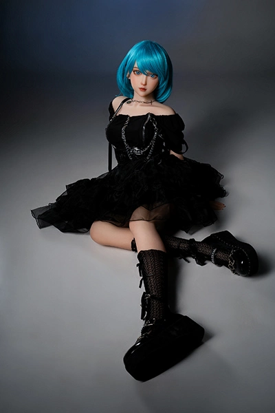 Blue hair pure sex doll