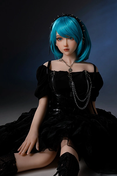 Blue hair pure sex doll