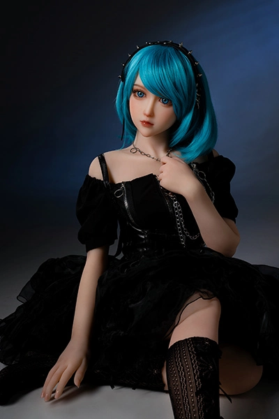 Blue hair pure sex doll