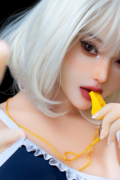 Sexy White Hair Big Boobs Adult Sex Doll
