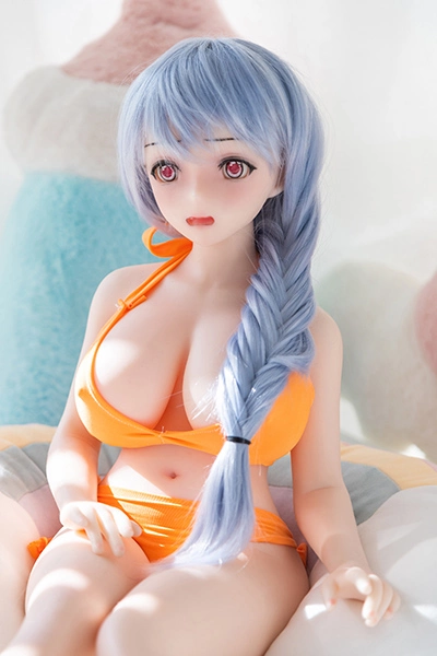 Large Breasts Blue Hair Sex Doll