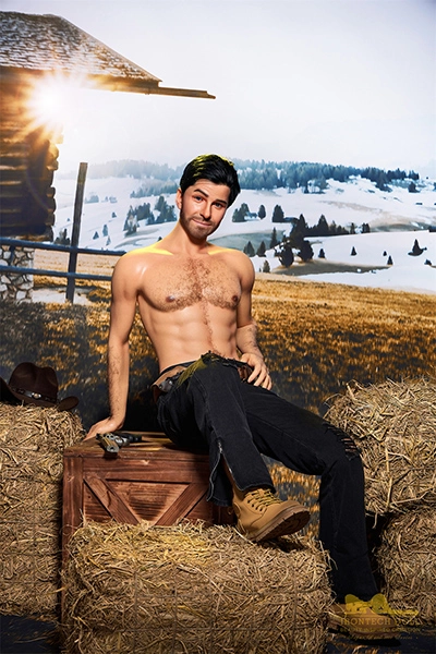 Western Cowboy Smile Furry Abdominal Muscle Sex Doll