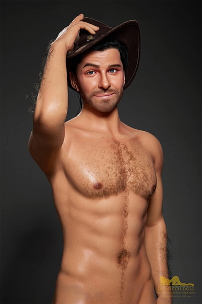 Western Cowboy Smile Furry Abdominal Muscle Sex Doll