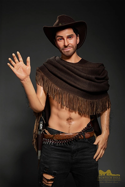 Western Cowboy Smile Furry Abdominal Muscle Sex Doll