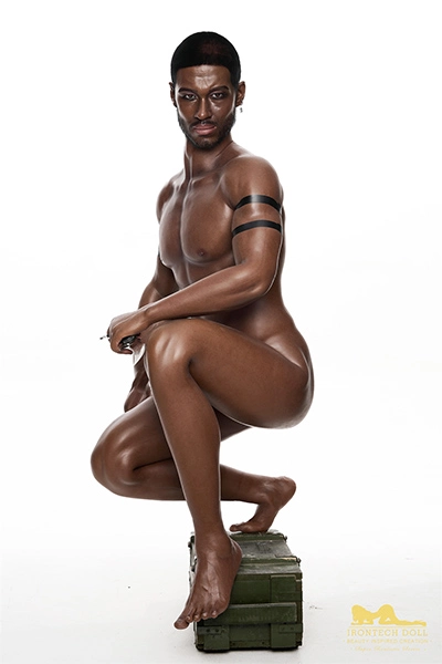 Full Size Gentle Real-life Black Male Sex Doll