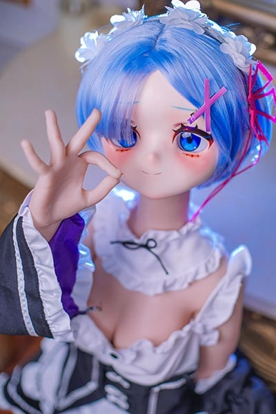 Rem Anime Blue Short Hair Love Doll