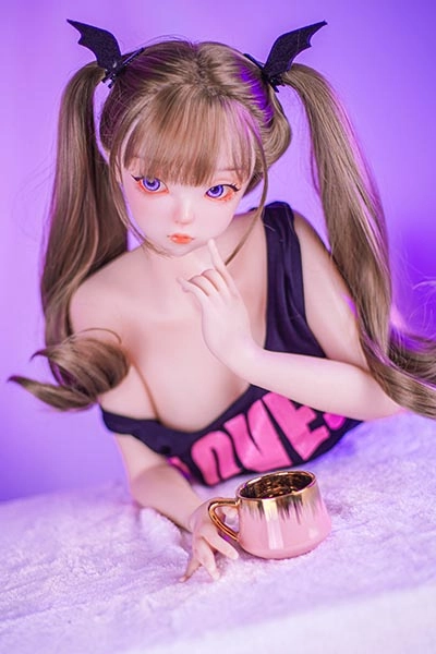 Full Moon Doll Xiaoji Cute Little Sexy Doll Ponytail Hair Petite Body Sex Doll 100cm Life-Size Sex Doll Realistic Sex Doll