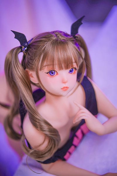 Full Moon Doll Xiaoji Cute Little Sexy Doll Ponytail Hair Petite Body Sex Doll 100cm Life-Size Sex Doll Realistic Sex Doll