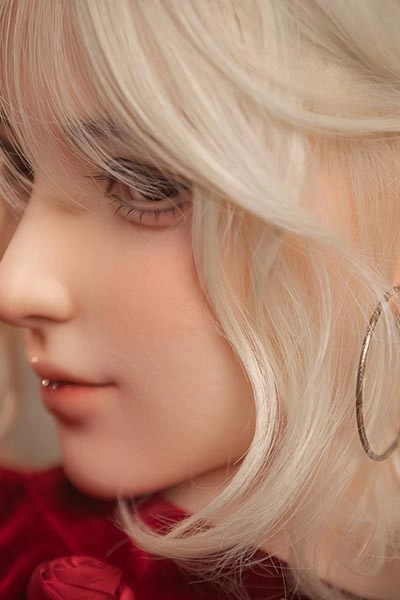 Firefly Diary 164cm G-cup Linglong Head Full Silicone Sex Doll With Body Make-up in Red Qipao Big Breast Sex Doll