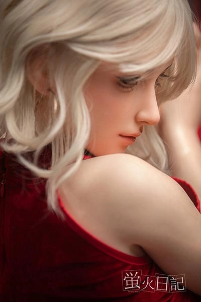 Firefly Diary 164cm G-cup Linglong Head Full Silicone Sex Doll With Body Make-up in Red Qipao Big Breast Sex Doll