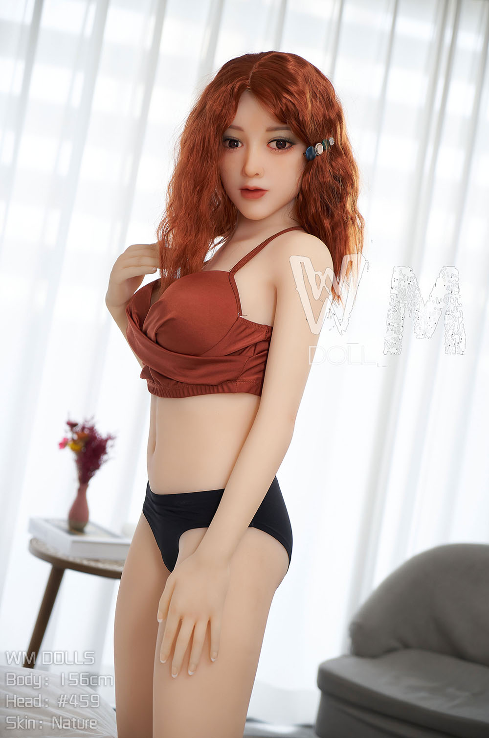 156cm Wild Rounded Red Hair Sexy Mom Sex Doll