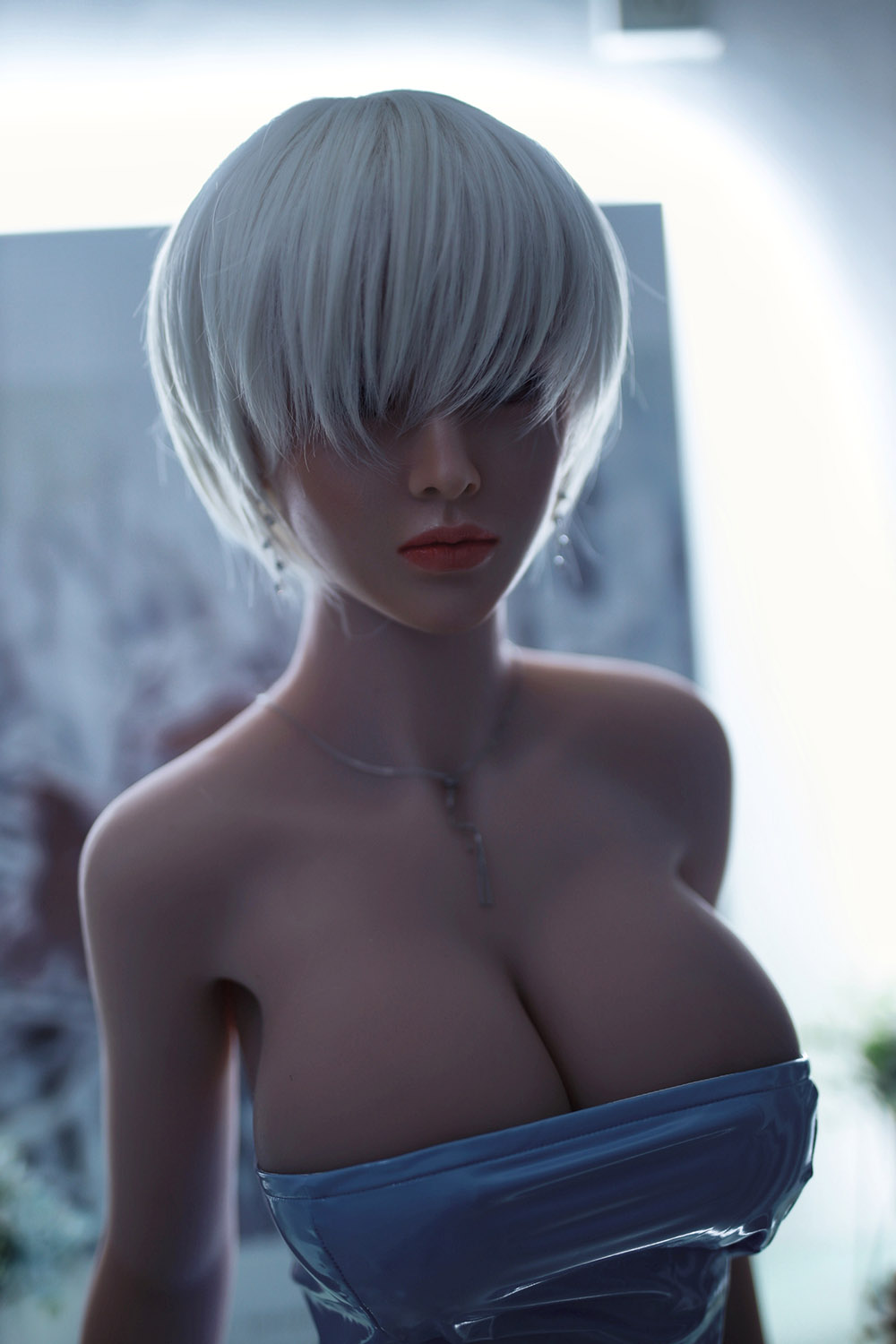 161cm White Hair Beauty Rounded TPE Sex Doll