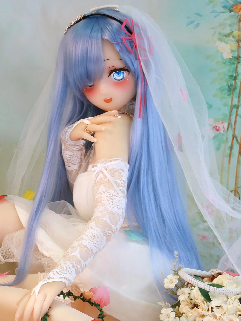 145cm Re:Zero Japanese Anime Sex Doll Rem Wedding Dress