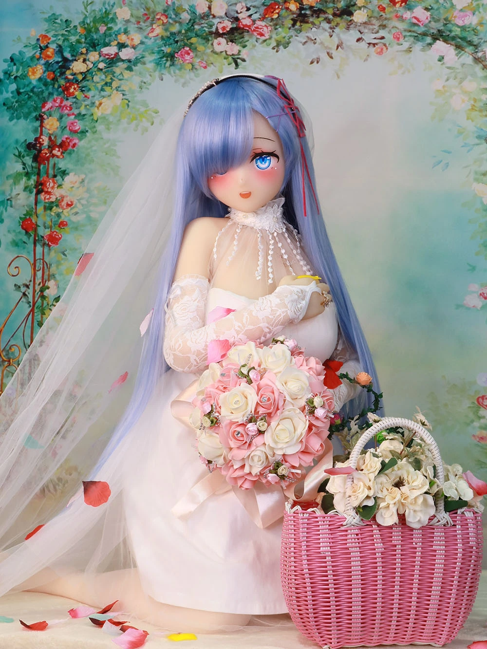 145cm Re:Zero Sex Doll Rem Wedding Dress