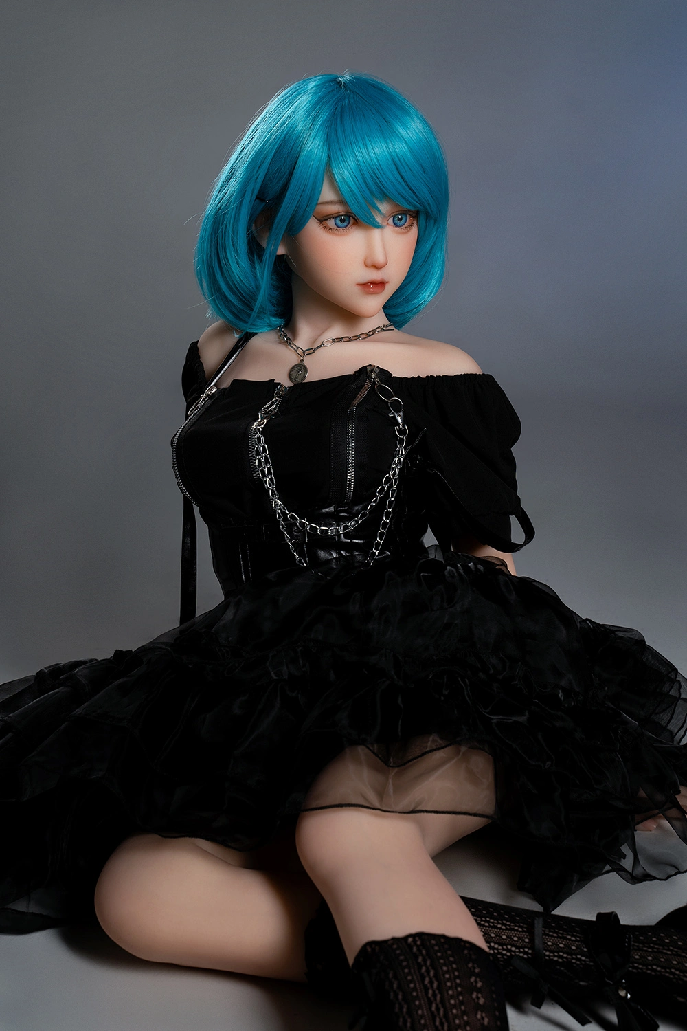 Blue hair pure sex doll