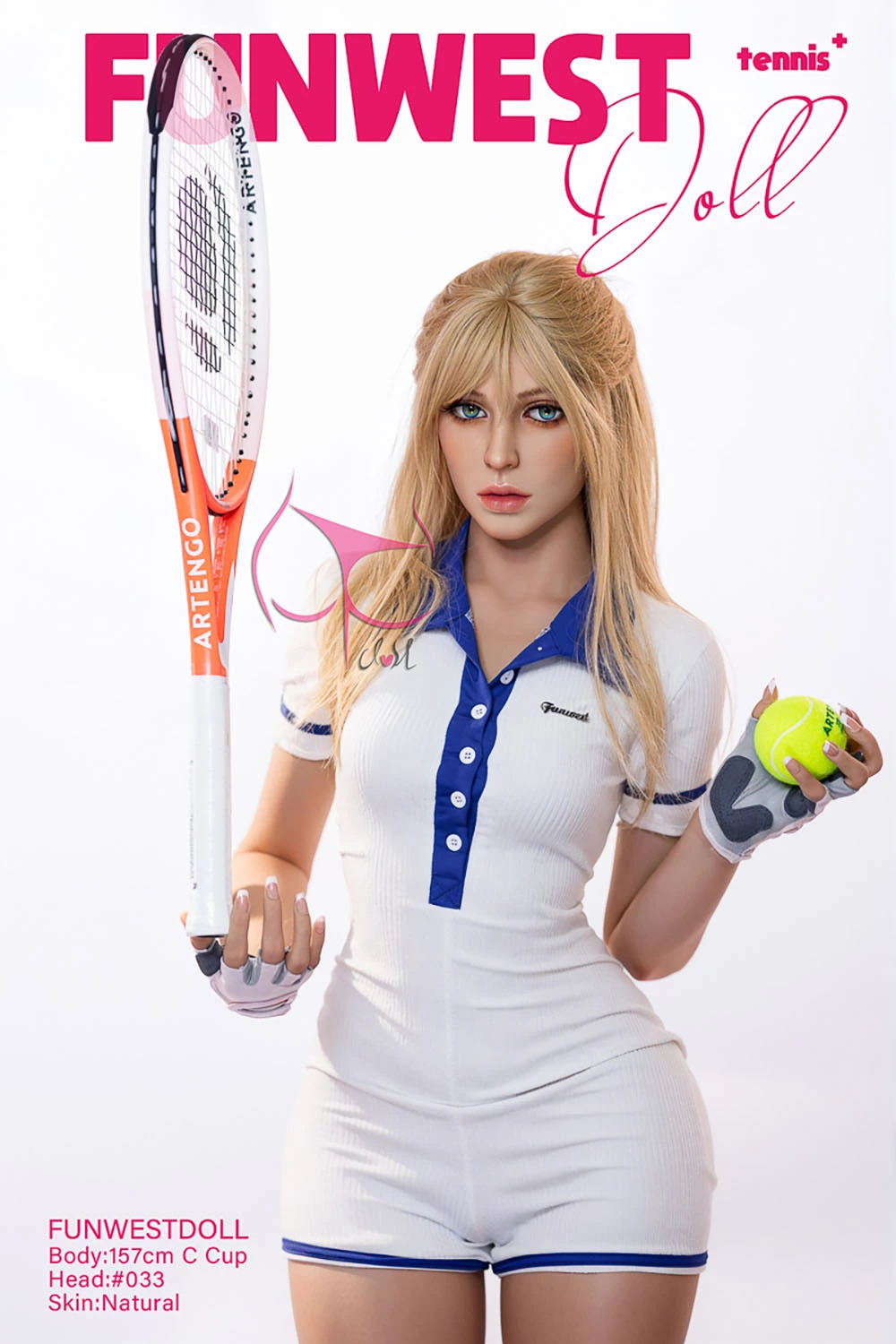 Healthy and active tennis life-size sex doll