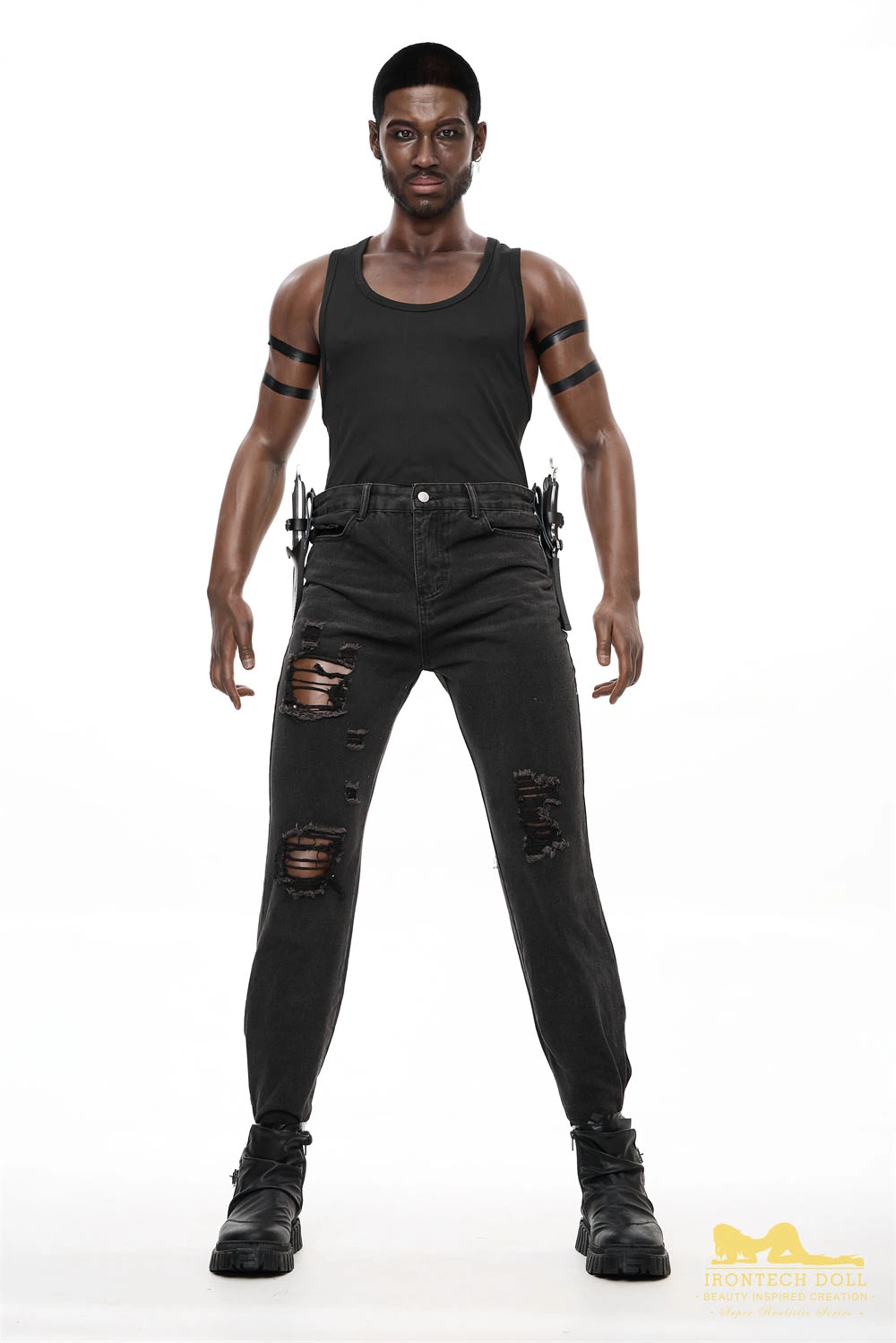 Full Size Gentle Real-life Black Male Sex Doll