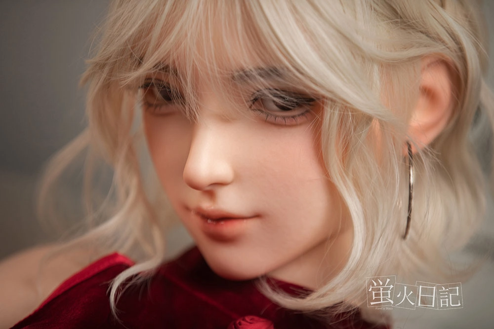 Firefly Diary 164cm G-cup Linglong Head Full Silicone Sex Doll With Body Make-up in Red Qipao