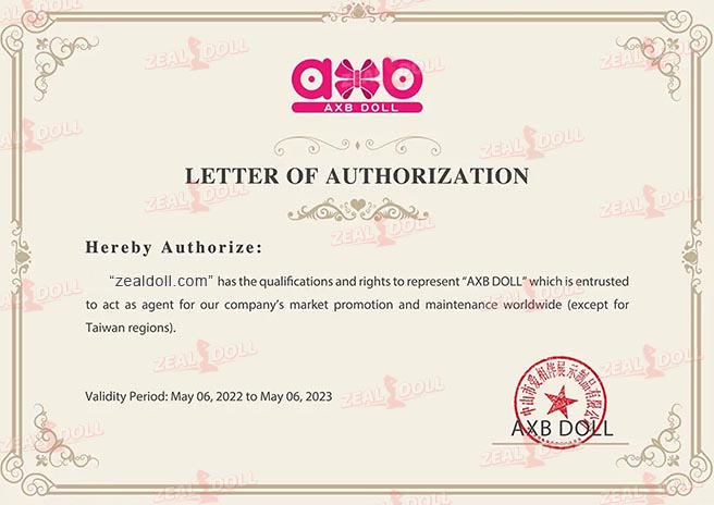 Official agency certificate for AXBDOLL